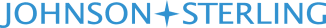 Blue "Johnson Sterling" text on black background.